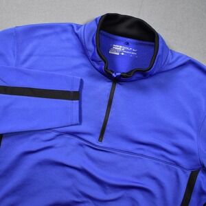 Nike Golf Therma-FIT Pullover Jacket Mens Large Purpe 1/4 Zip
